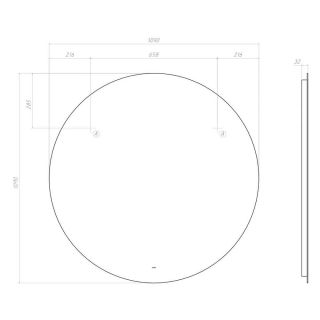 Зеркало с подсветкой Vigo Otti Classic 088 120 см